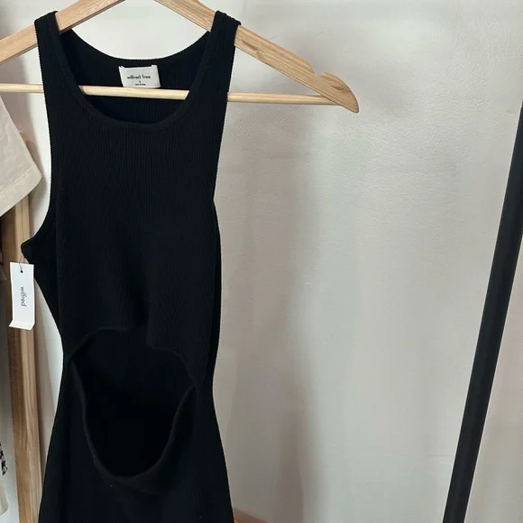 Aritzia Cut-Out Knit Mini Dress